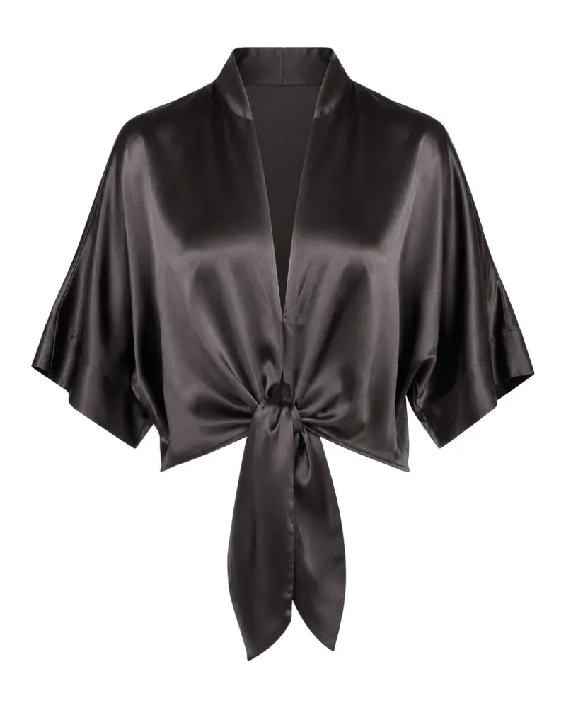 The Sei tie-front dolman-sleeve blouse - Schwarz Schwarz