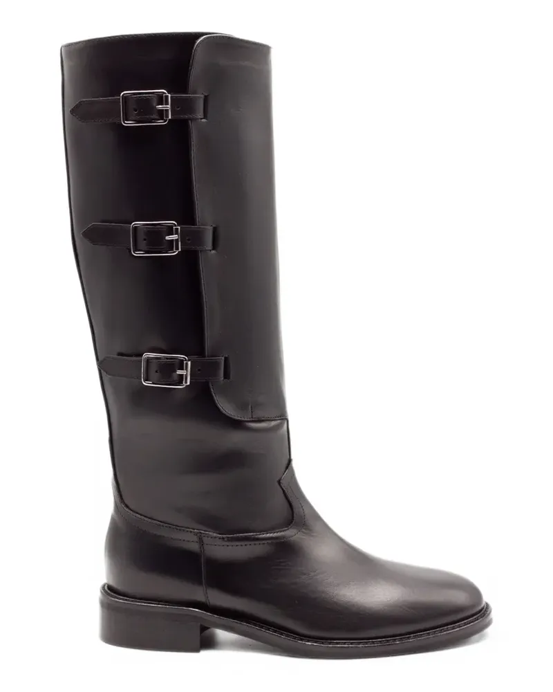 Julie Dee buckle-strap biker boots - Schwarz Schwarz