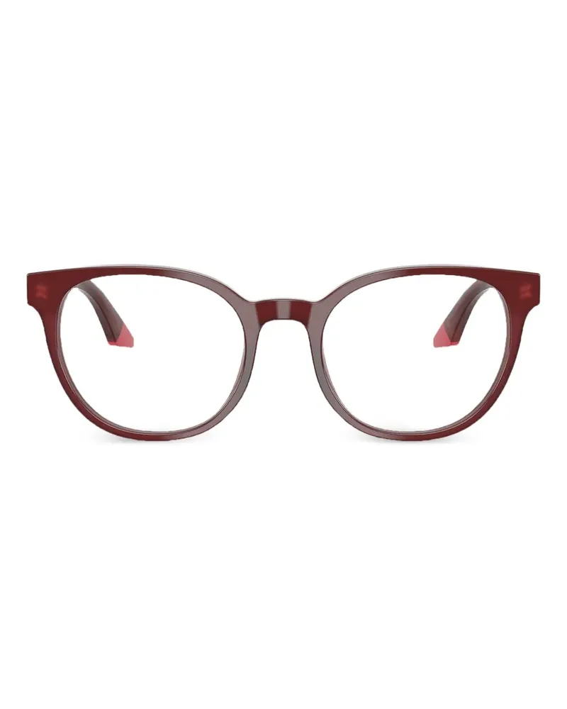 Emporio Armani Brille mit rundem Gestell - Rot Rot