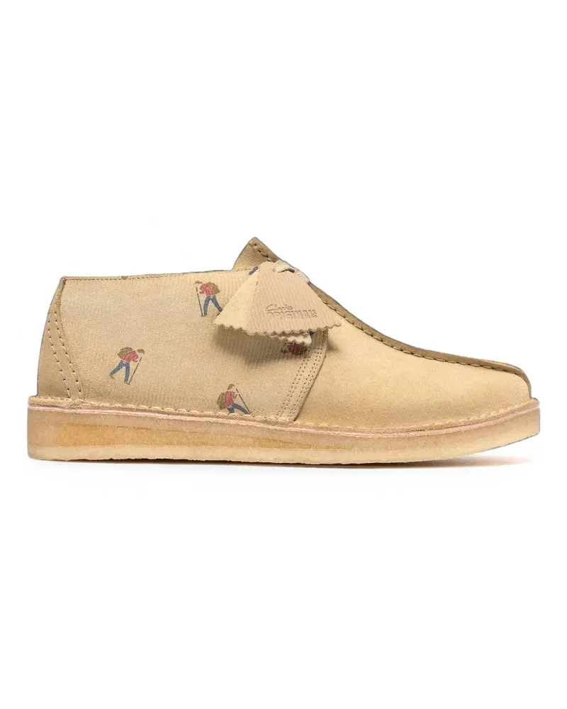 Clarks Desert Trek Schnürschuhe mit Print - Nude Nude