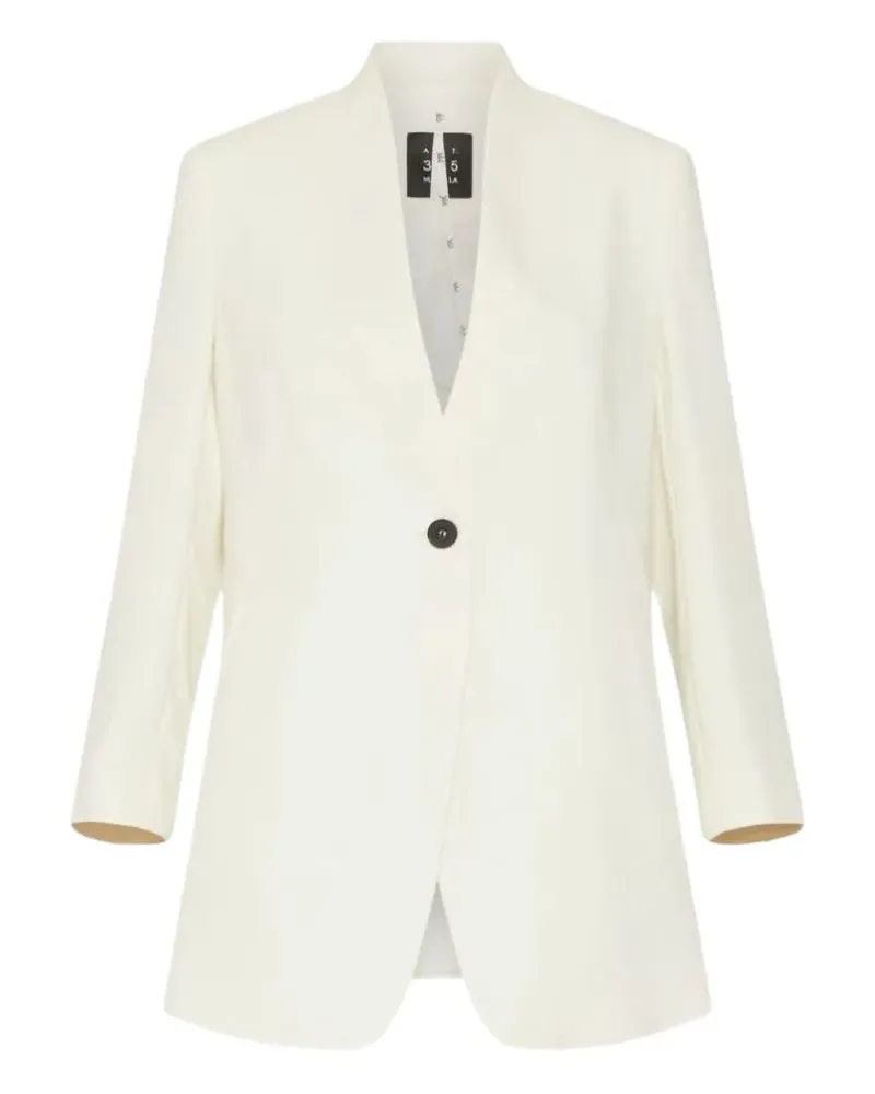 MARELLA Milla single-breasted curved-hem blazer - Weiß Weiß