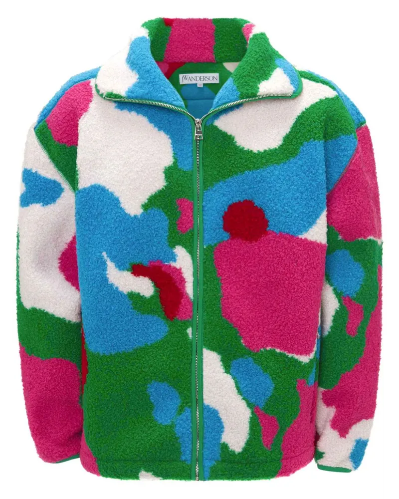 J.W.Anderson Graphic Fleecejacke - Grün Grün