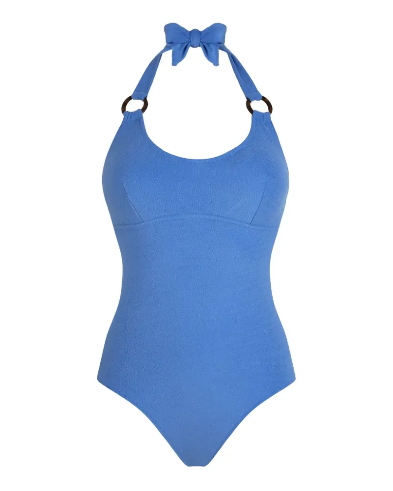 Vilebrequin terry-effect halterneck swimsuit - Blau Blau