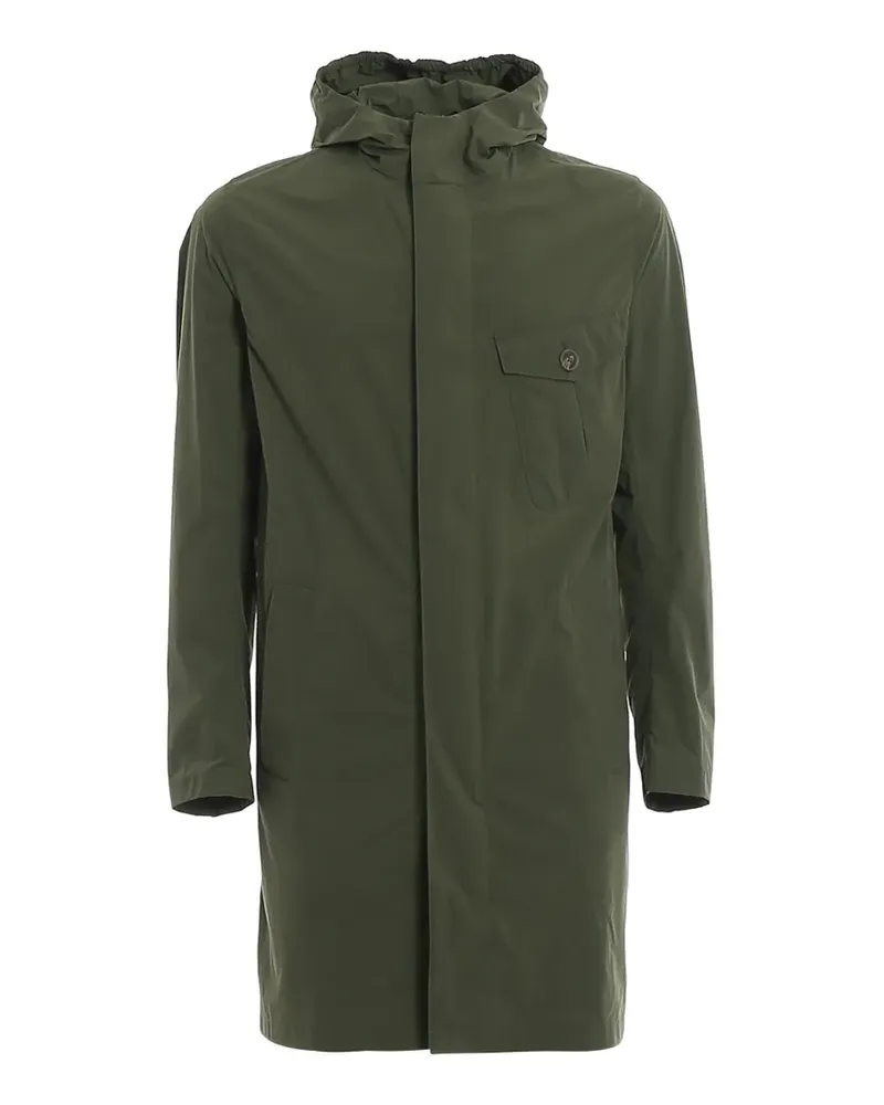 Herno hooded single-breasted coat - Grün Grün