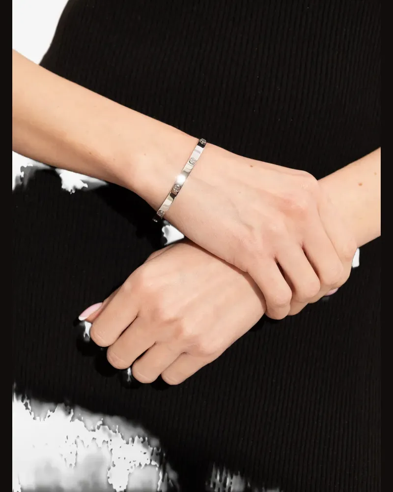 Tory Burch logo-plaque bracelet - Silber Silber