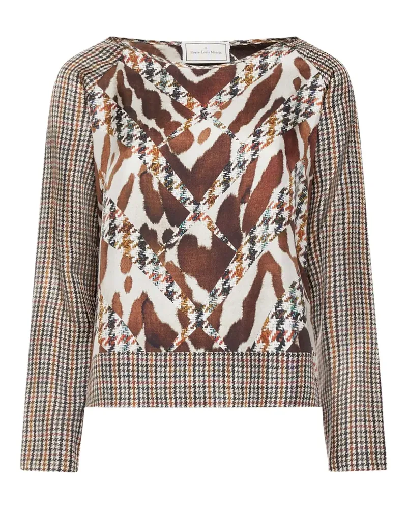 Pierre-Louis Mascia houndstooth-print blouse - Braun Braun