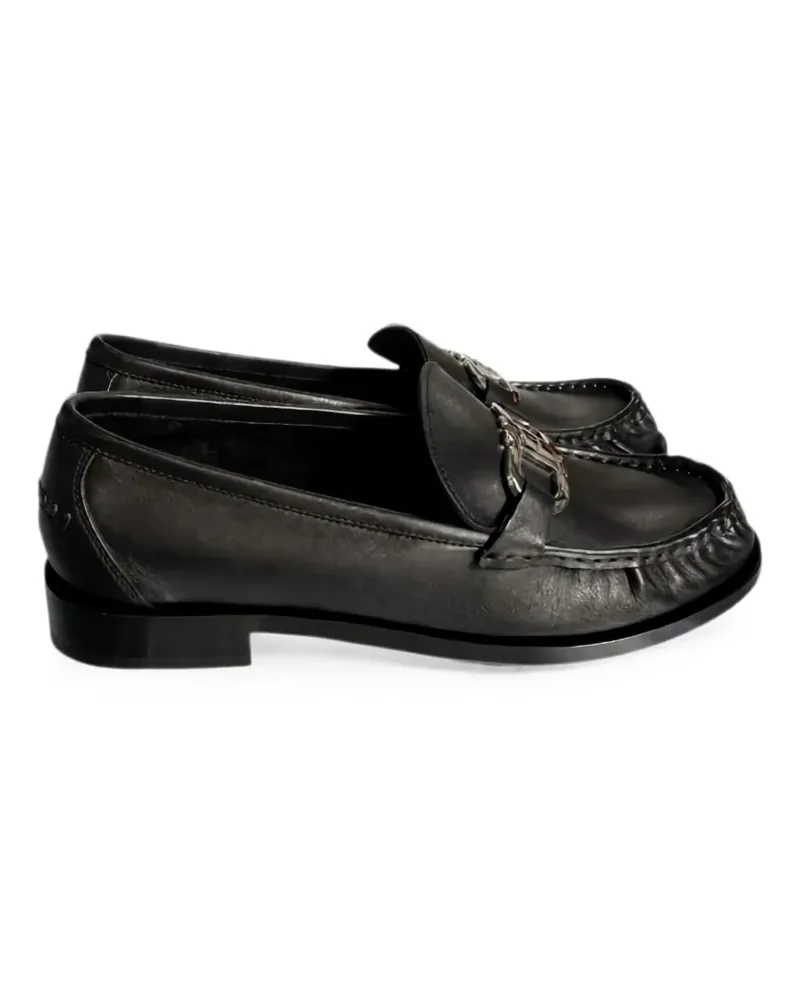 Ferragamo Gancini plaque loafers - Schwarz Schwarz