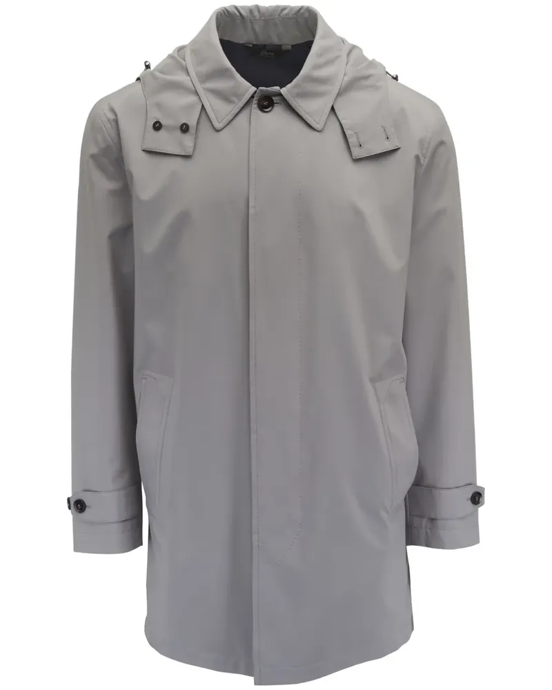 Brioni Mantel mit Kapuze Grau