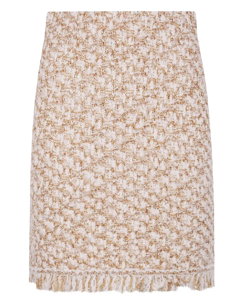 Fabiana Filippi Tweed-Minirock mit Fransen - Nude Nude