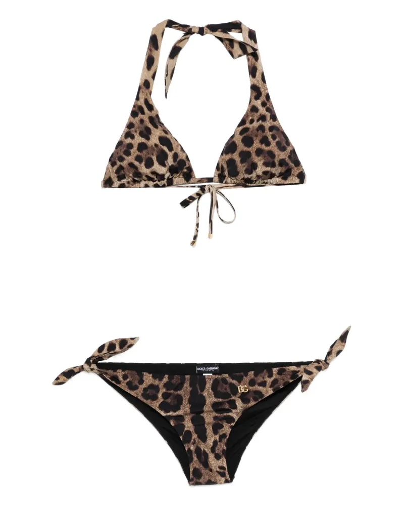 Dolce & Gabbana Bikini mit Leoparden-Print - Braun Braun