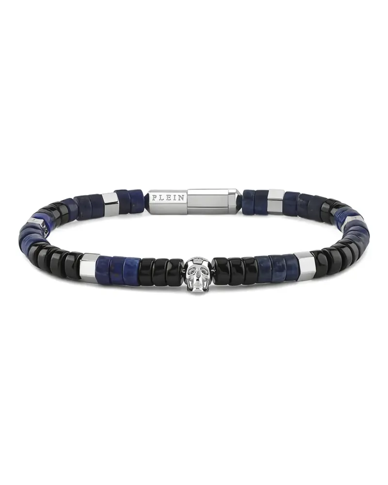 Philipp Plein beaded logo-detail bracelet - Silber Silber
