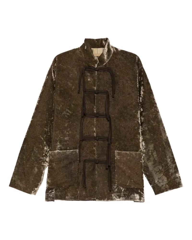 Uma Wang Samtjacke mit Froschverschluss - Braun Braun