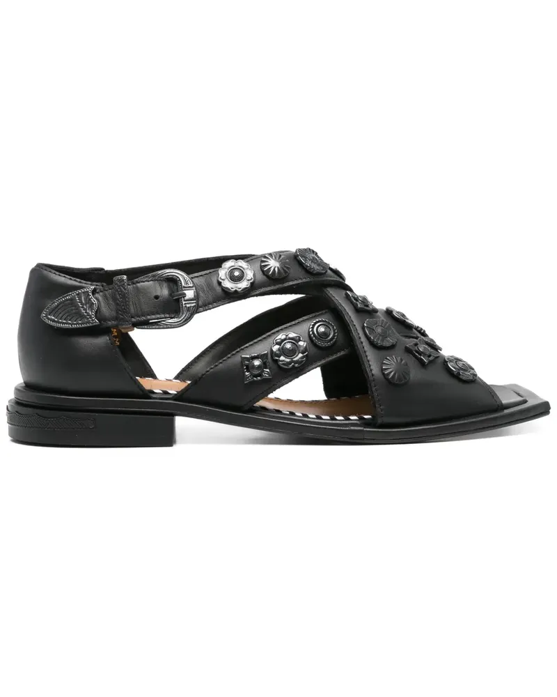 Toga Sandalen mit überkreuzten Riemen - Schwarz Schwarz