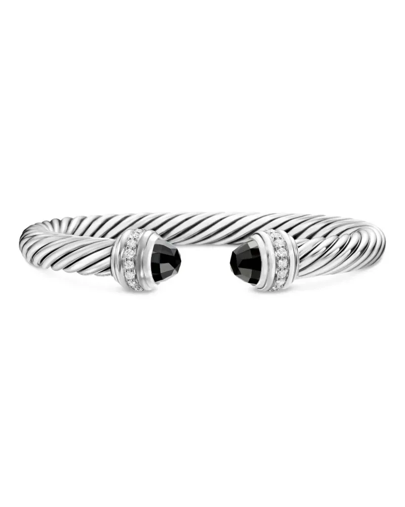David Yurman Cable Classics Sterlingsilber-Armband mit Onyx Silber