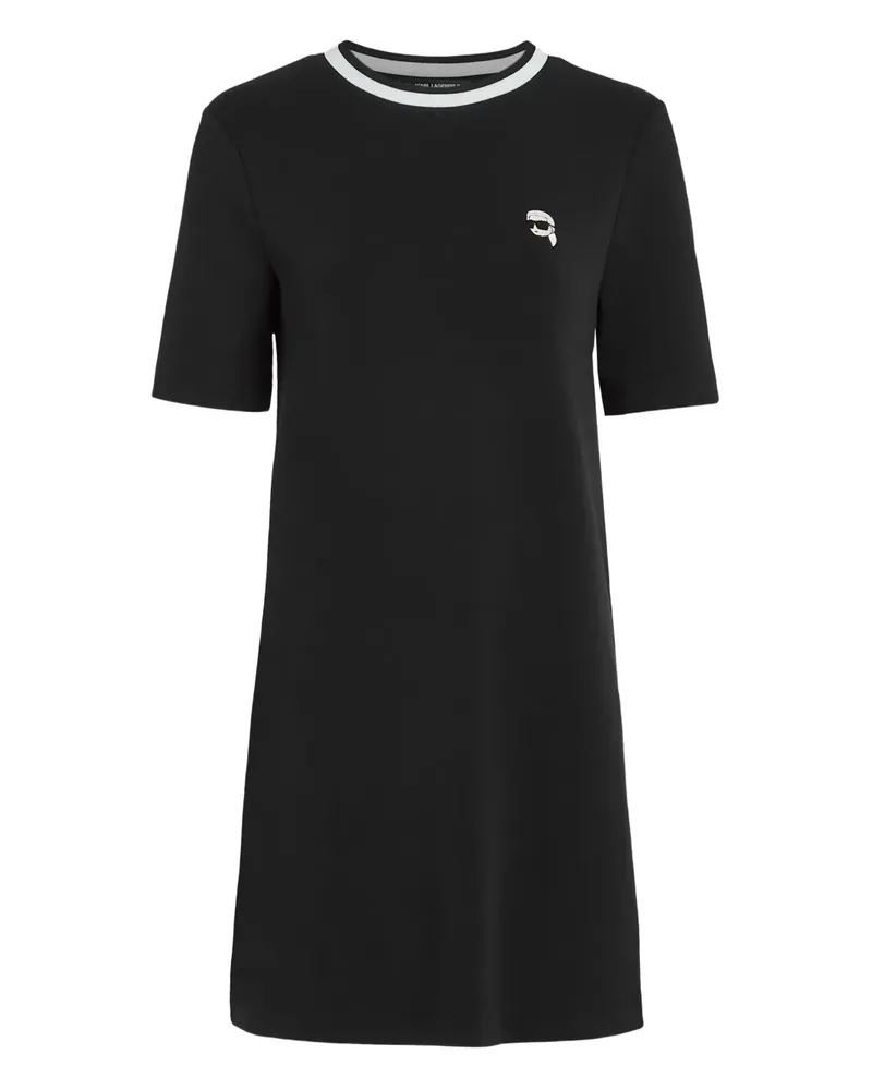 Karl Lagerfeld T-Shirtkleid mit Ikon-Patch - Schwarz Schwarz