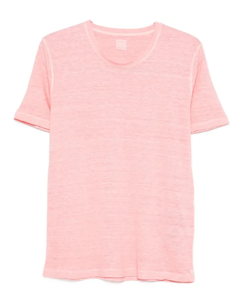 120% Lino round-neck T-shirt - Rosa Rosa