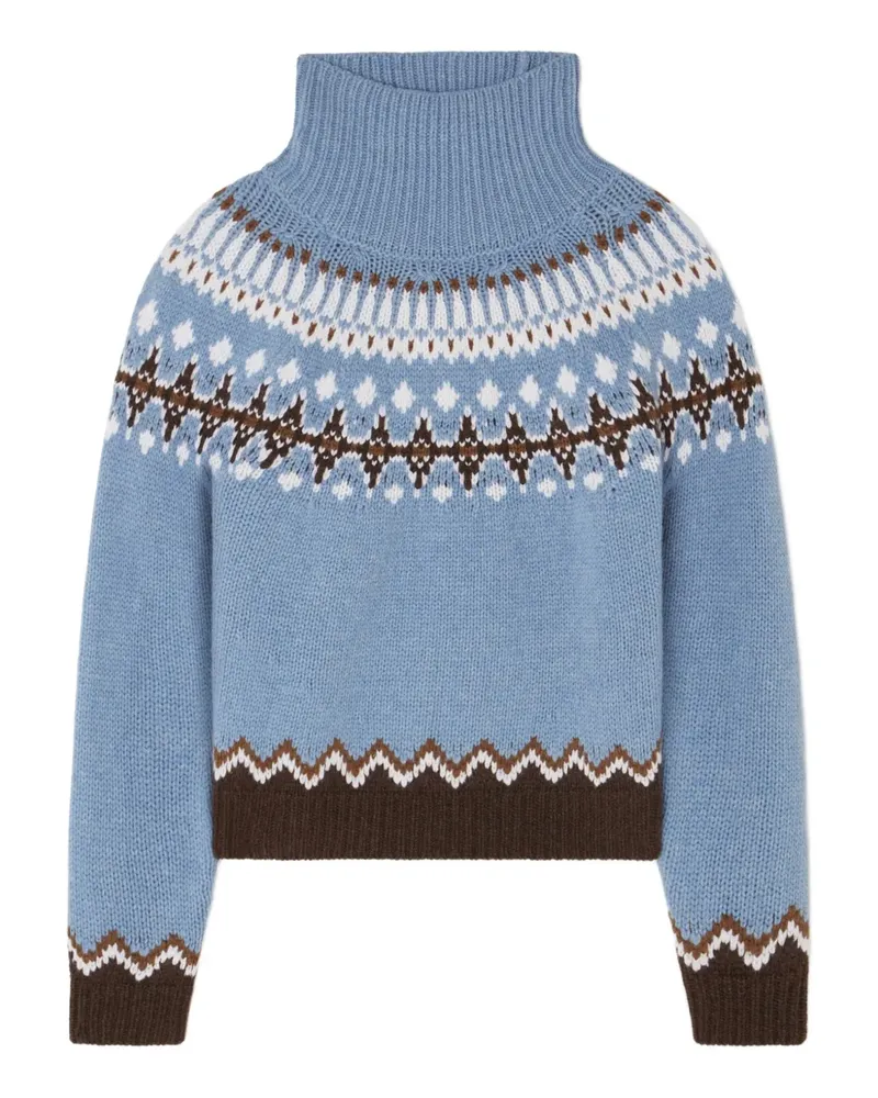 Alanui Sweet Winter Rollkragenpullover mit Fair-Isle-Muster - Blau Blau