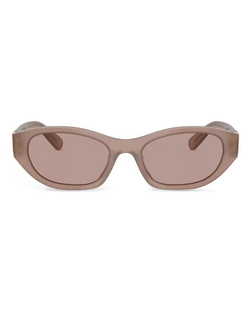 Miu Miu Sonnenbrille mit geometrischem Gestell - Nude Nude