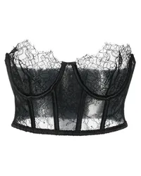 Maison Close Bustier mit Spitzendetail Schwarz