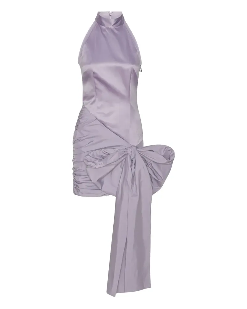 ROTATE Birger Christensen Neckholder-Kleid mit Schleifendetail - Violett Violett