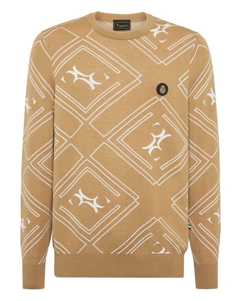 Billionaire Geometrisch gemusterter Pullover - Nude Nude