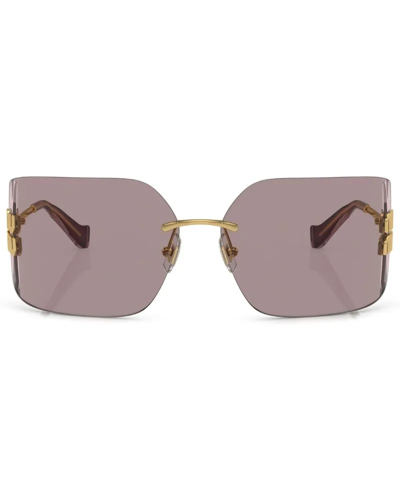 Miu Miu Rahmenlose Oversized-Sonnenbrille - Gold Gold