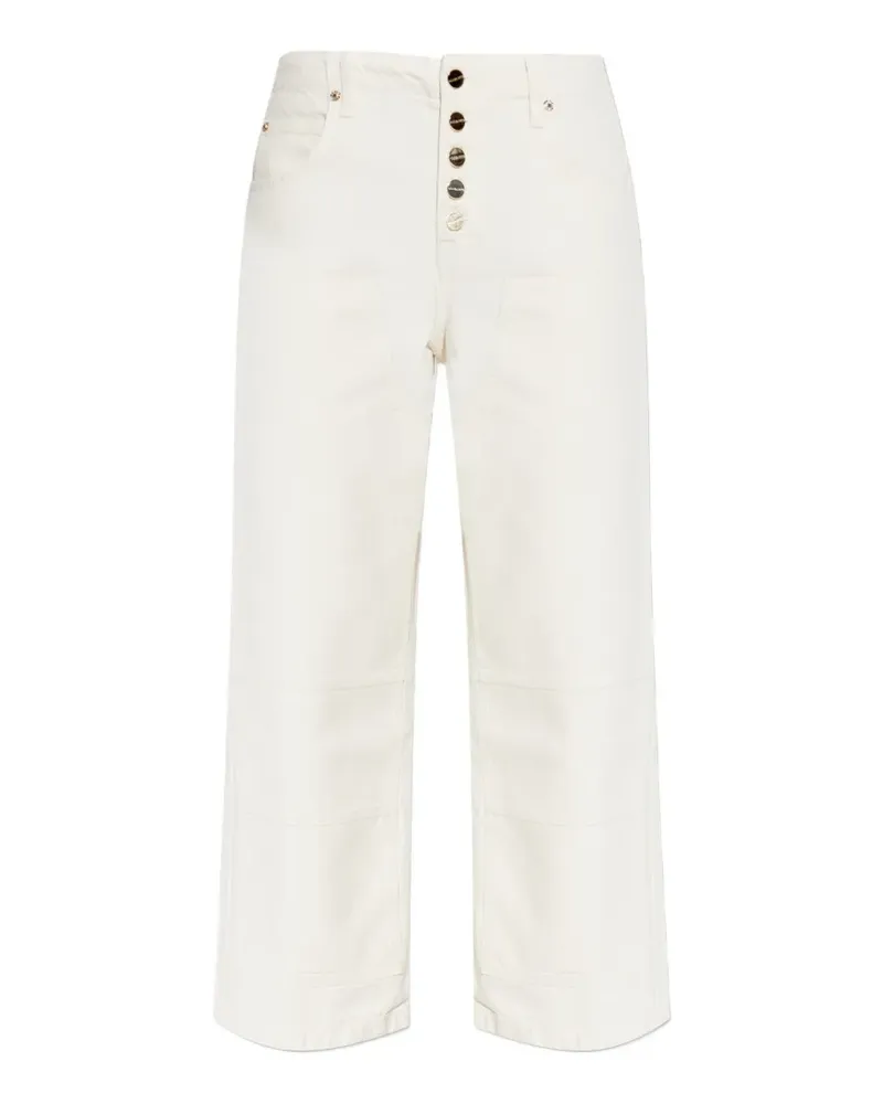 AllSaints Tay Jeans mit geknöpften Einsätzen - Weiß Weiß