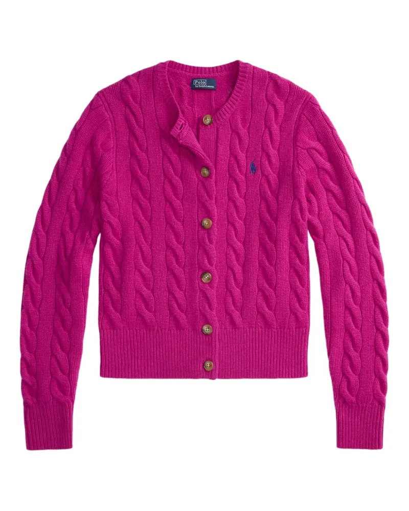 Ralph Lauren Cardigan mit Zopfmuster - Rosa Rosa