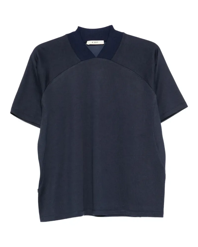 6397 T-Shirt mit Einsätzen - Blau Blau