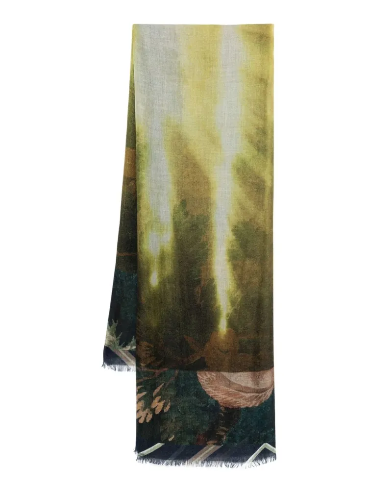 Pierre-Louis Mascia Schal mit Print - Blau Blau