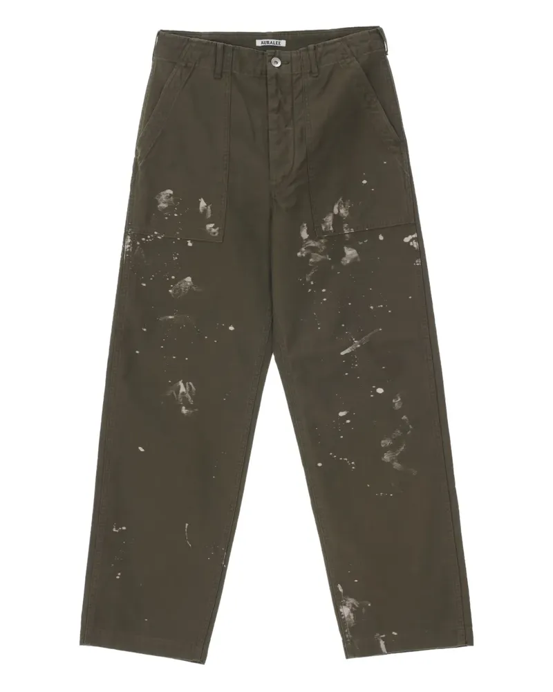 AURALEE Baggy-Hose mit Flecken - Braun Braun