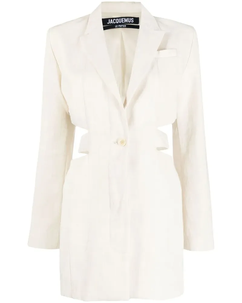Jacquemus Kleid mit Cut-Outs - Weiß Weiß