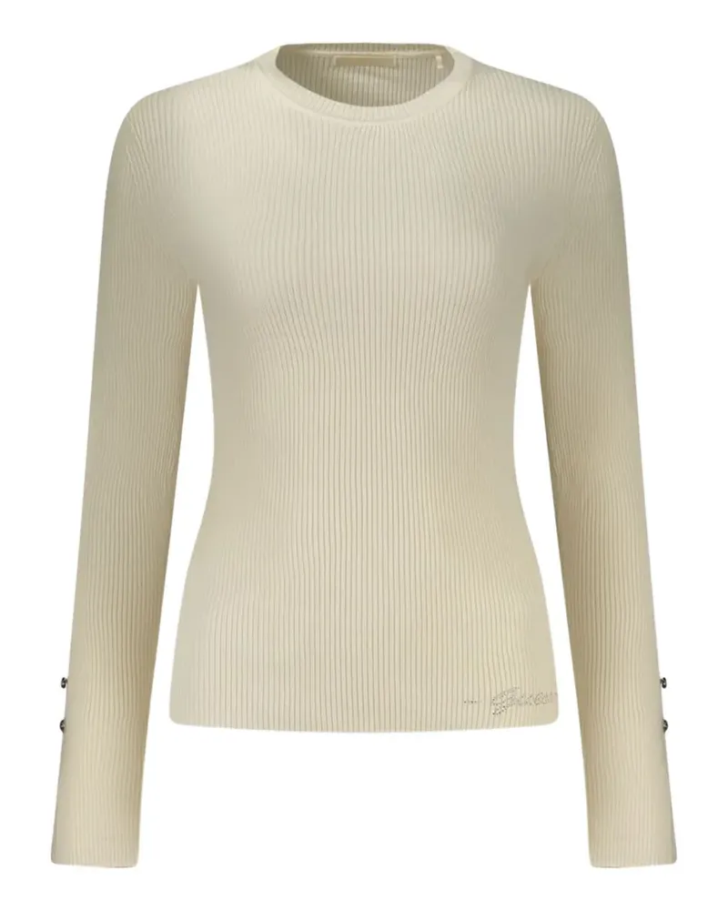 Guess Ellie Pullover mit geripptem Strick - Weiß Weiß