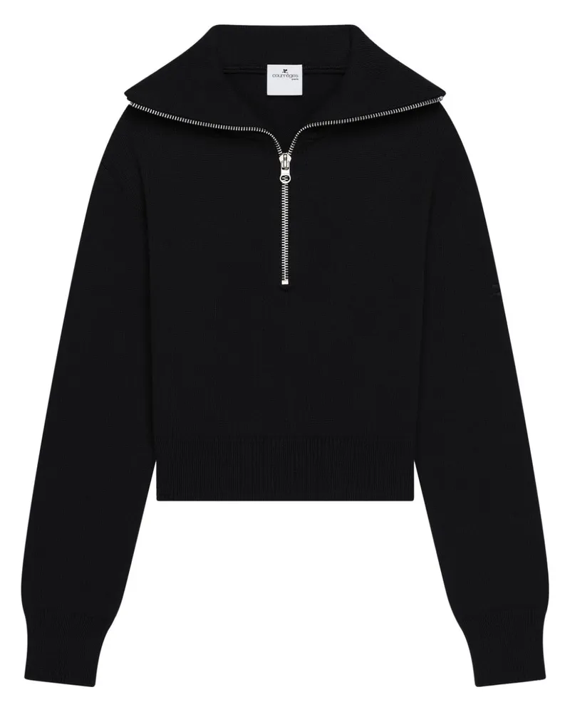 Courrèges Trucker Pullover - Schwarz Schwarz