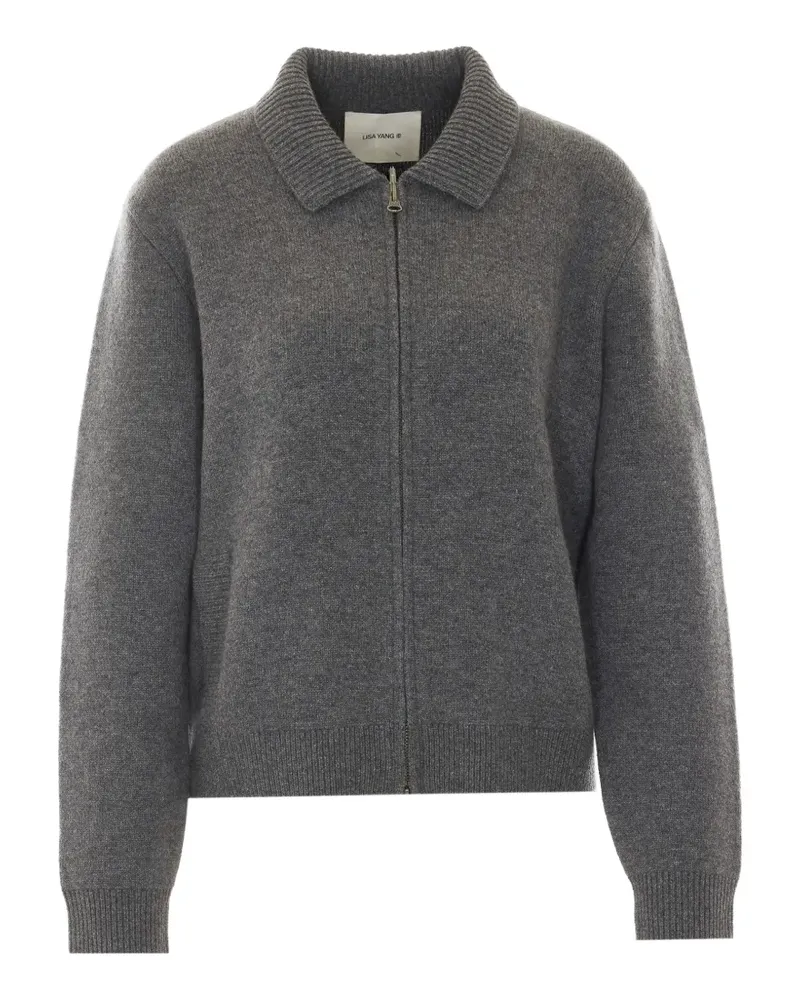 Lisa Yang Aleya Cardigan mit Reißverschluss - Grau Grau