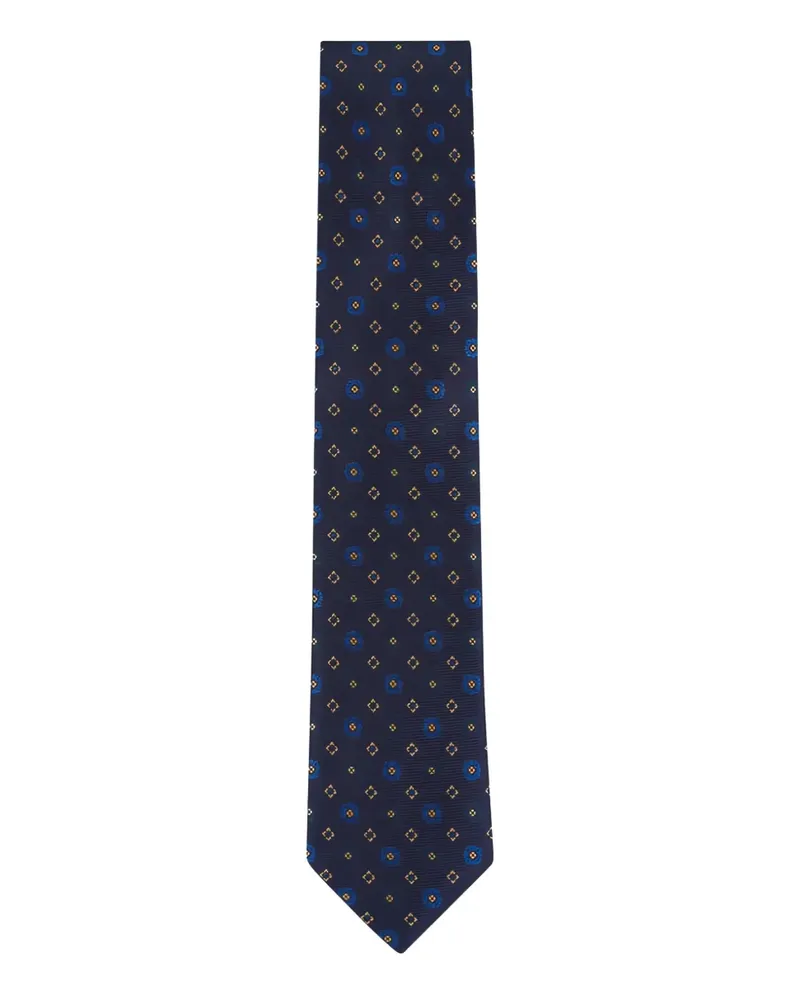 Eton floral pattern tie - Blau Blau