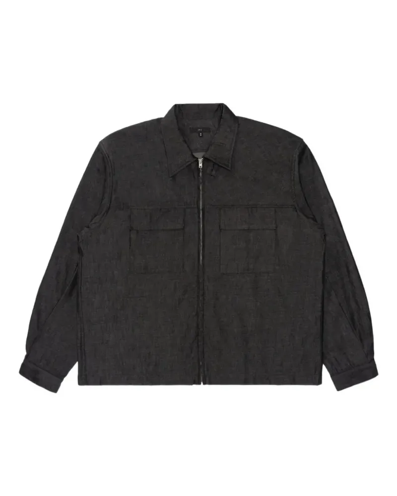 Lady White Co. Joliet chambray shirt - Schwarz Schwarz
