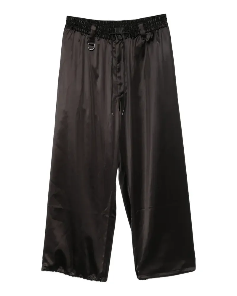 Y-3 Satinhose mit Kordelzug - Schwarz Schwarz