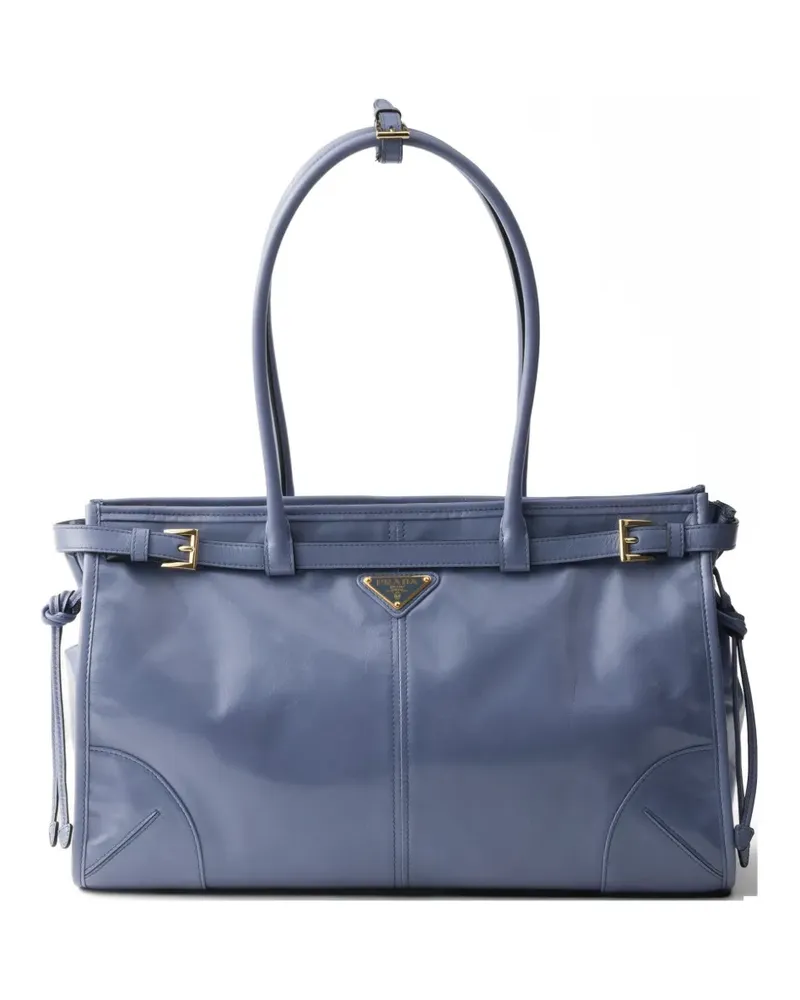 Prada Bonnie large leather handbag - Blau Blau