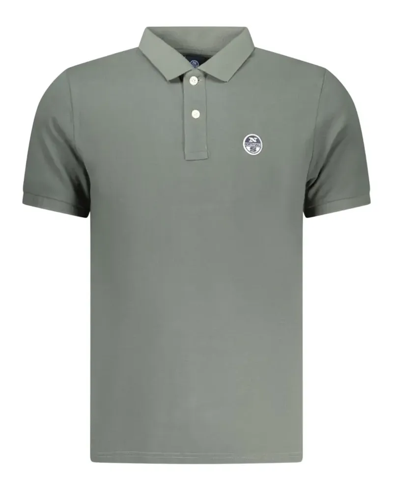 North Sails logo-patch piqué polo shirt - Grün Grün