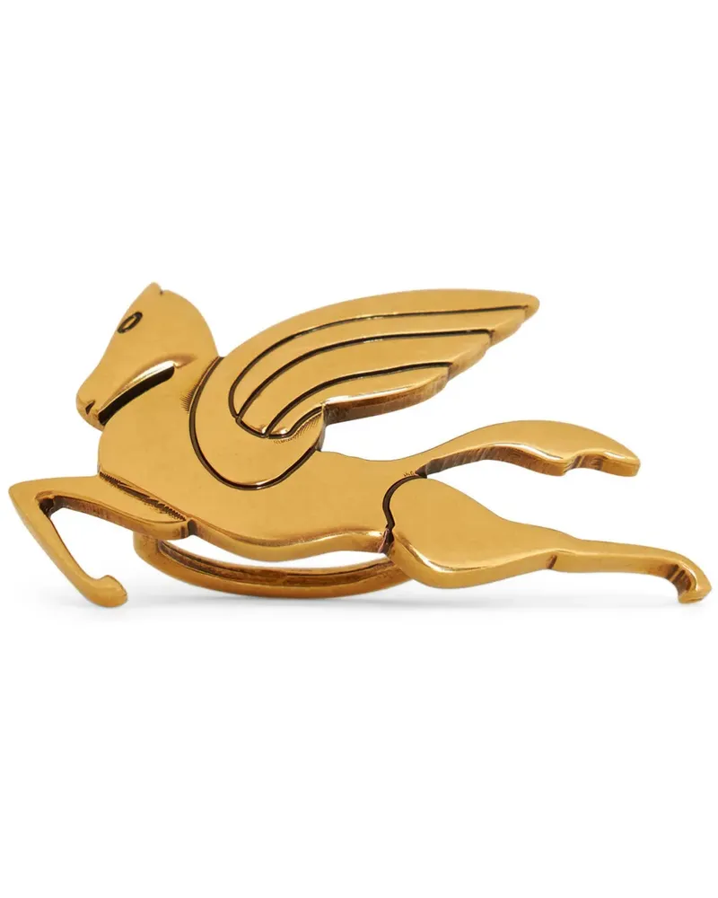 Etro Anstecknadel mit Pegaso-Motiv - Gold Gold