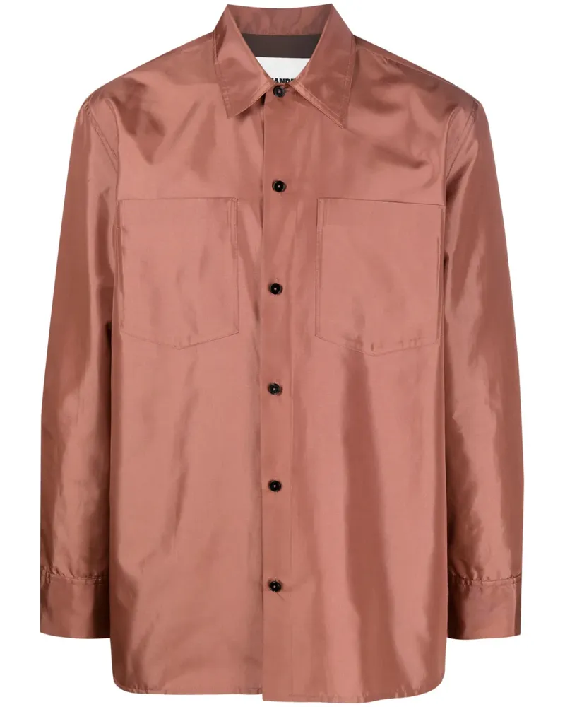 Jil Sander Hemd aus Satin - Braun Braun