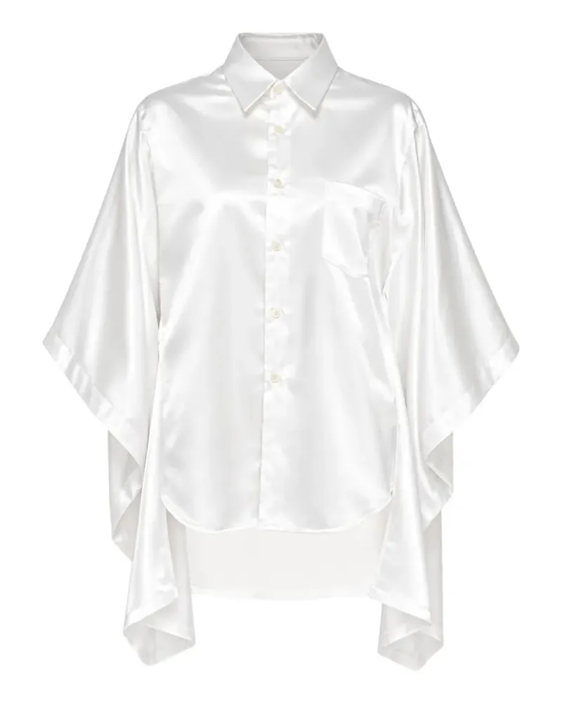 Comme des Garçons Hemd im Cape-Stil - Weiß Weiß