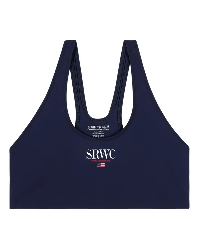 SPORTY & RICH flag bra top - Blau Blau