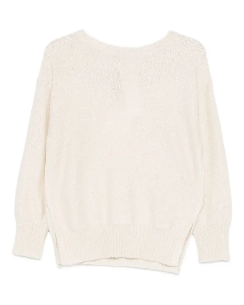 MONOCHROME Ennio sequin crewneck sweater - Nude Nude