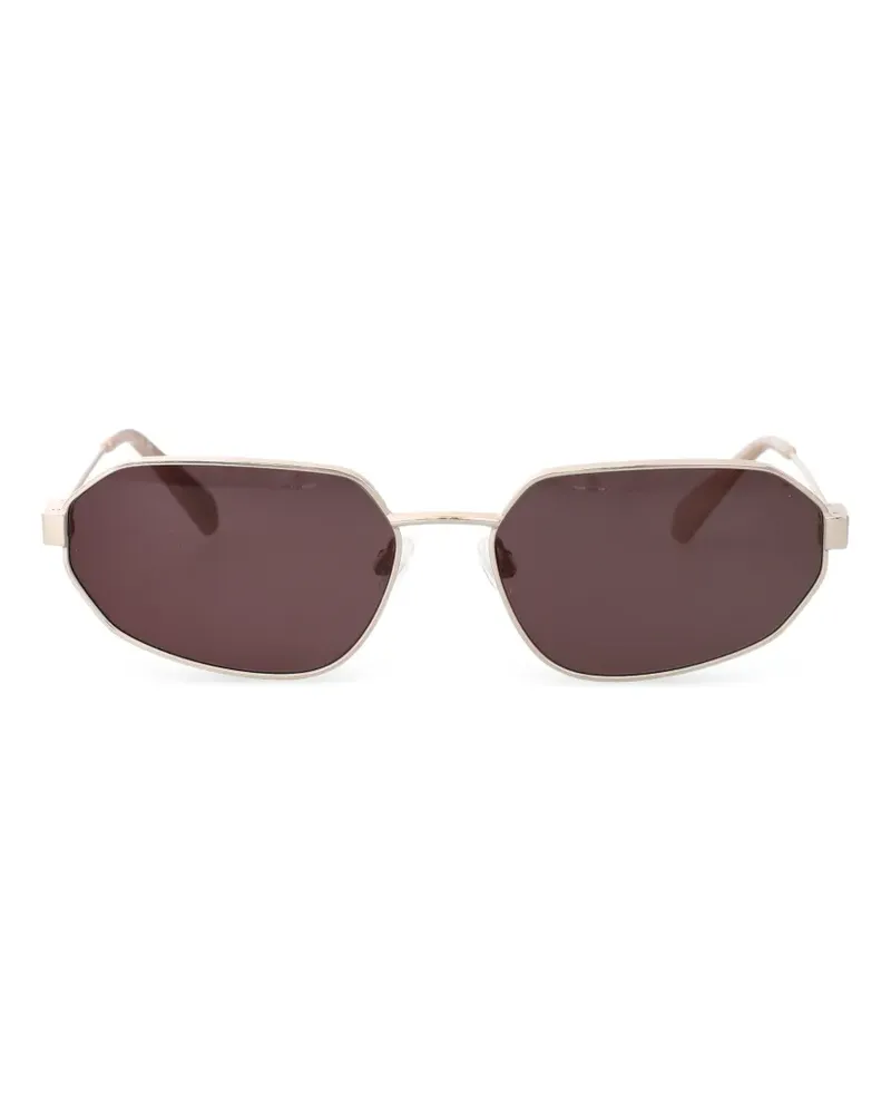 Calvin Klein geometric-frame sunglasses - Nude Nude