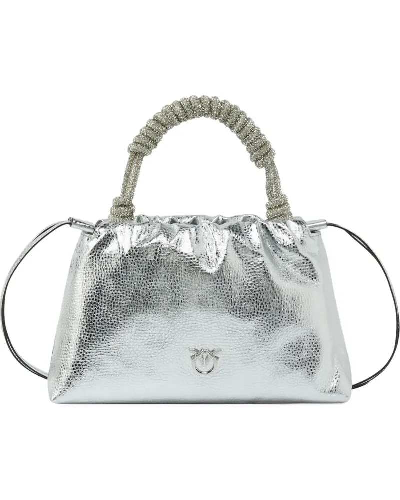 Pinko Kristallverzierter Shopper - Grau Grau
