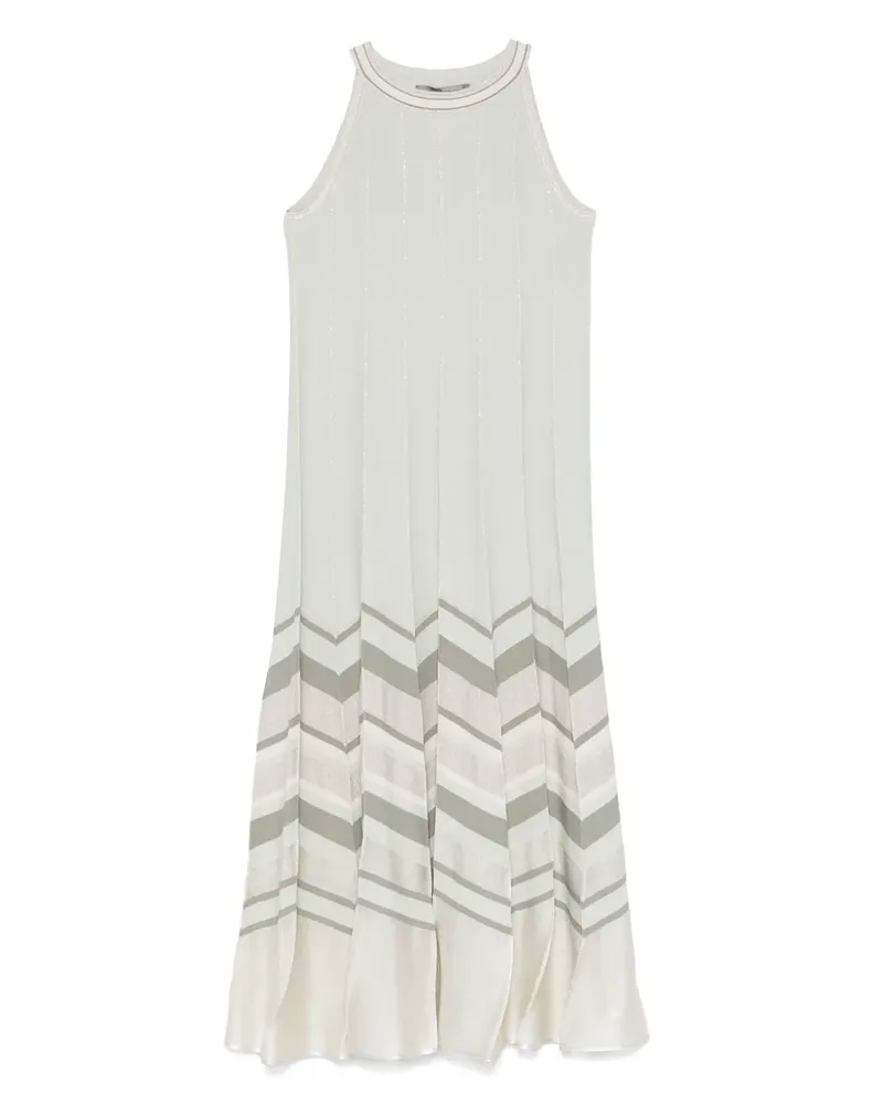 D.EXTERIOR Midikleid mit Zickzackmuster - Grün Grün