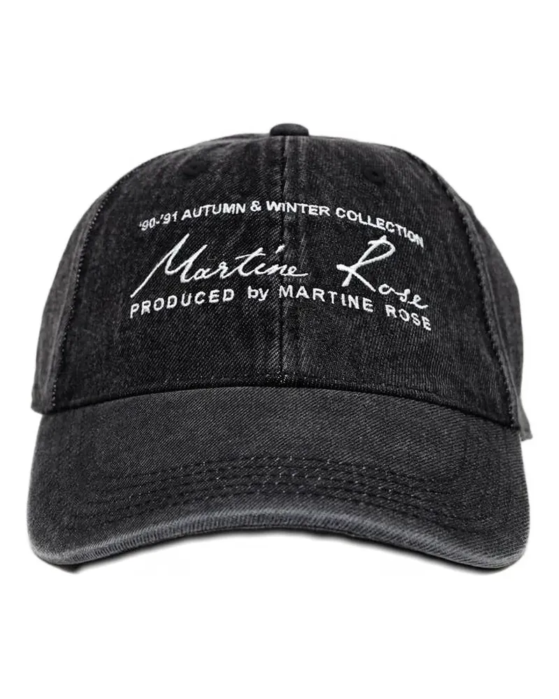 Martine Rose Baseballkappe mit Logo-Stickerei - Schwarz Schwarz