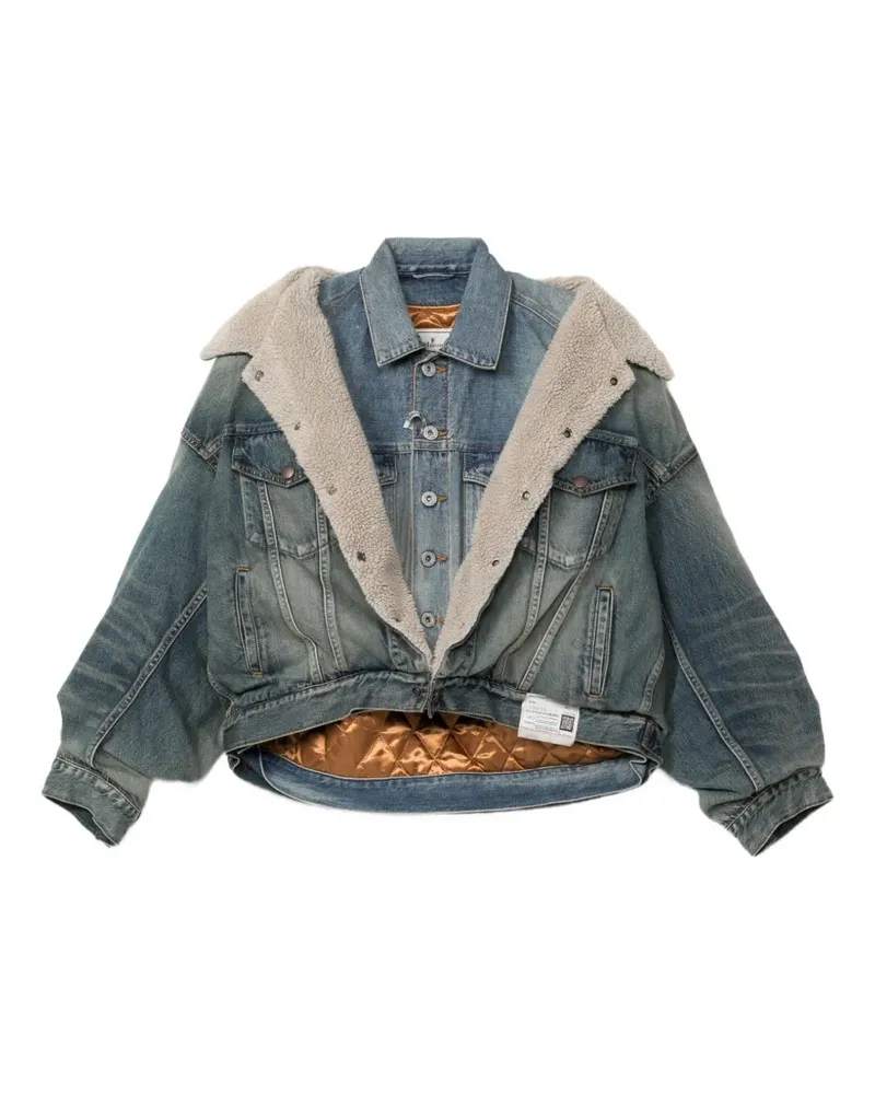 MIHARAYASUHIRO Jeansjacke im Layering-Look - Blau Blau